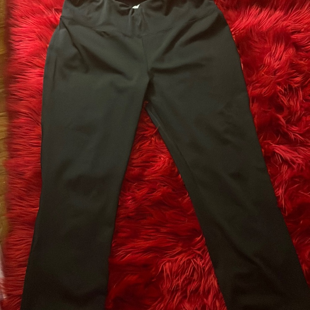 Avis Basic Black Stretch Athletic Leggings 2 XL